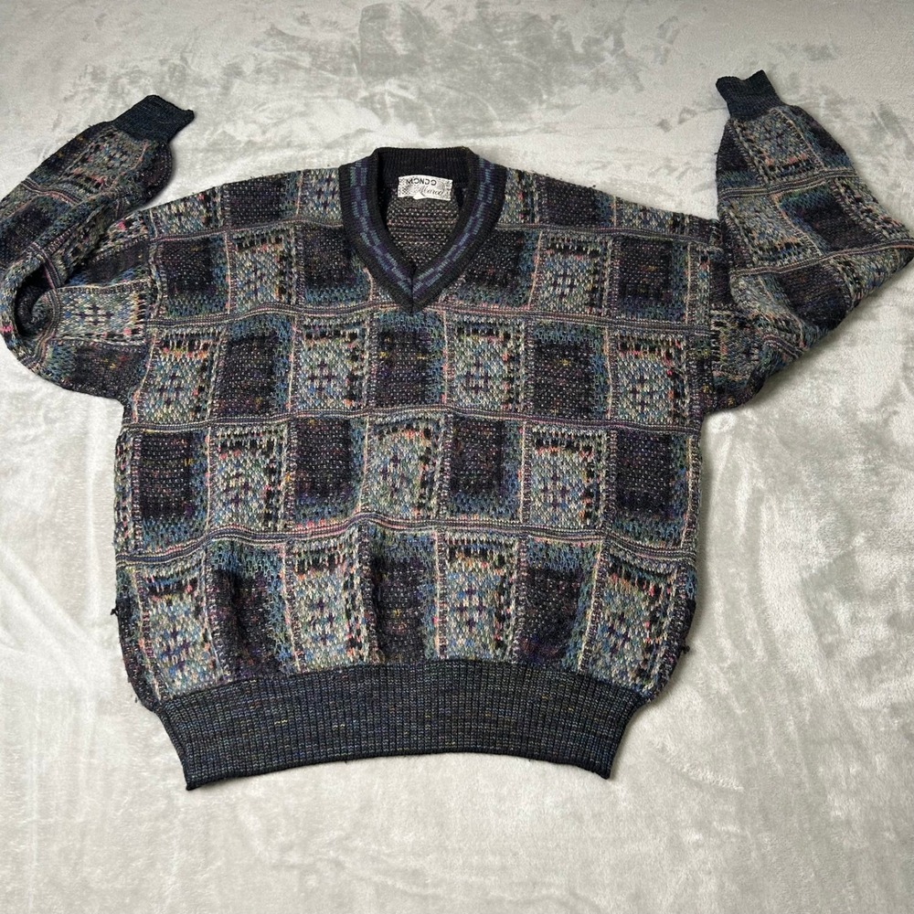 Vtg Mondo Di Marco Sweater Italy Men's L 52 100% Wool